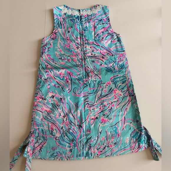 NWOT Lilly Pulitzer Kids Dress in Blue and Pink Swirl - Picture 2 of 5